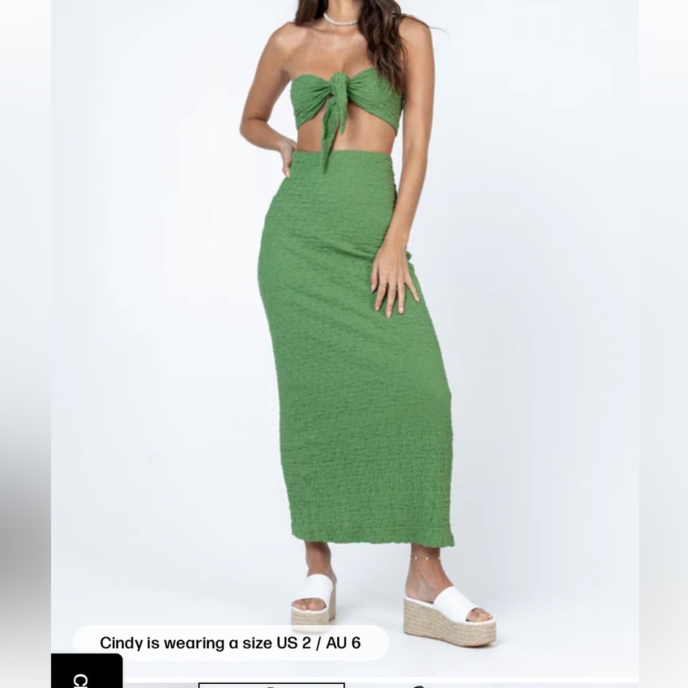 Princess Polly Green Maxi Pencil Skirt Set